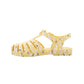 Light Goldenrod סנדלים בסגנון שקפקפים עם הדפס פרחים | 29-31 MELISSA