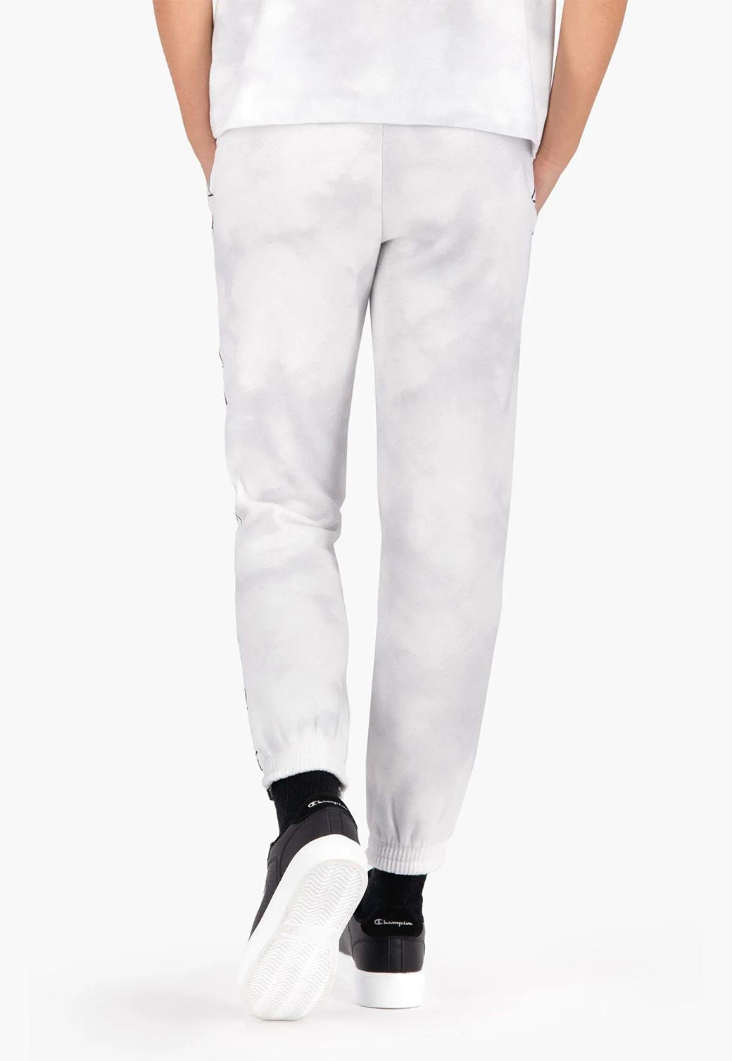 White Smoke מכנסי טרנינג ארוכים בהדפס טאי-דאי לנשים CHAMPION