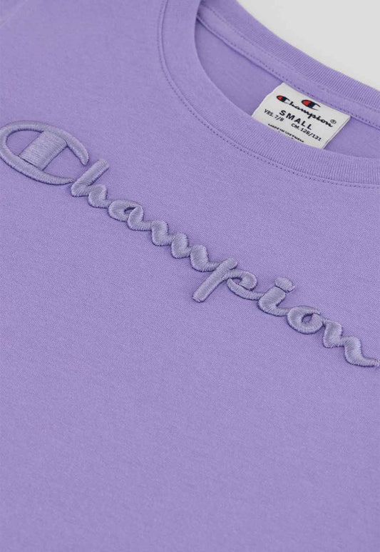 Medium Purple טי-שירט קצרה לילדות CHAMPION