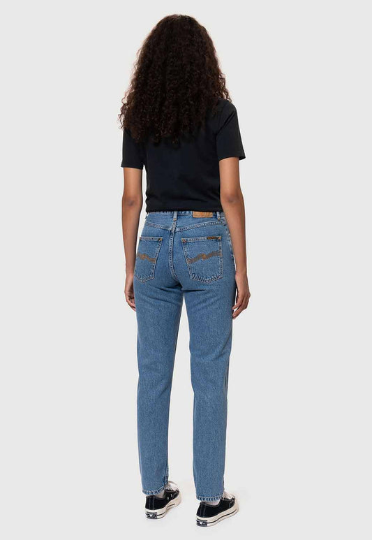 Dark Slate Gray ג'ינס ארוך לנשים Breezy Britt - Simply Blue NUDIE