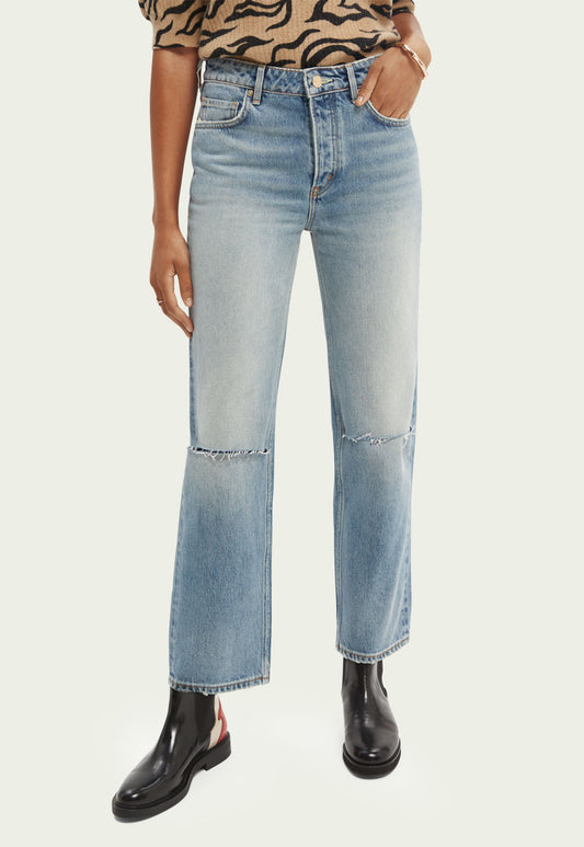 Beige ג'ינס ארוך לנשים THE SKY — REMADE CLASSIC SCOTCH & SODA