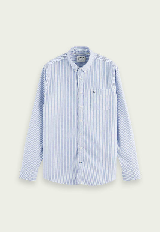 Lavender חולצת אוקספורד מכופתרת פסים גזרת סלים SCOTCH & SODA