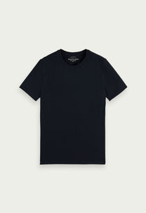 Black טי שירט קצרה עם מפתח צווארון עגול SCOTCH & SODA
