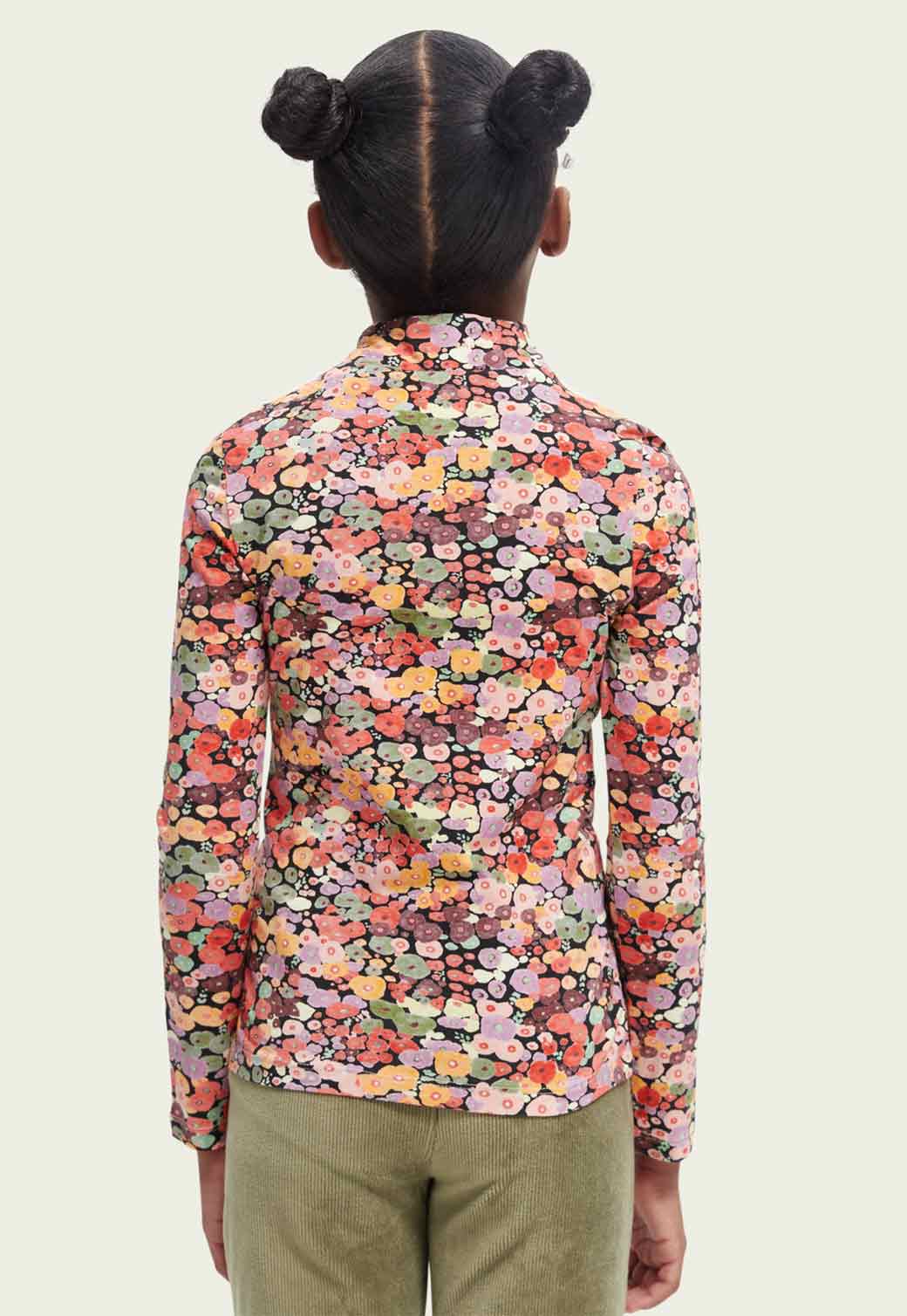 Light Gray טי-שירט ארוכה לילדות SCOTCH & SODA