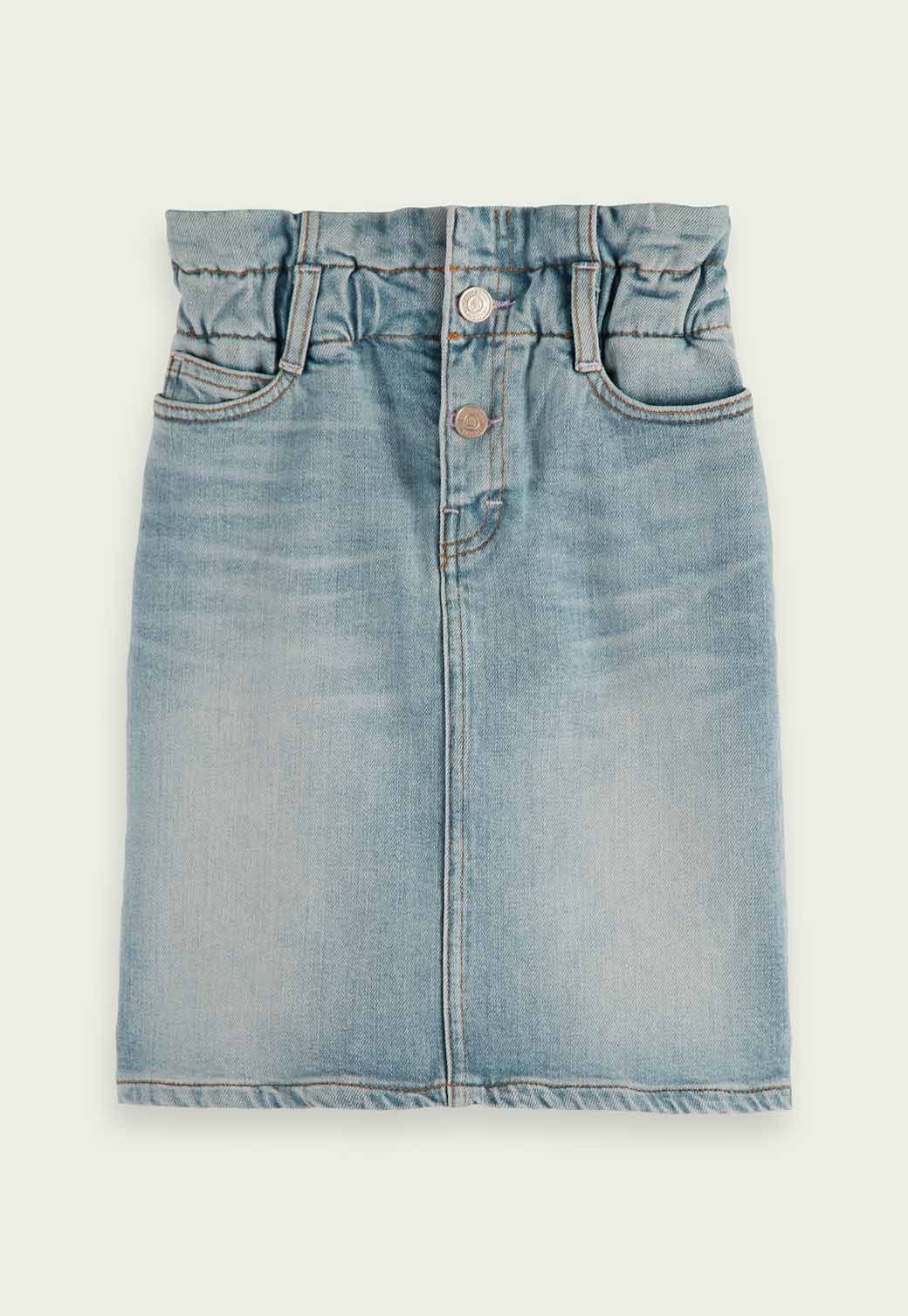Light Gray חצאית ג'ינס מיני לילדות SCOTCH & SODA