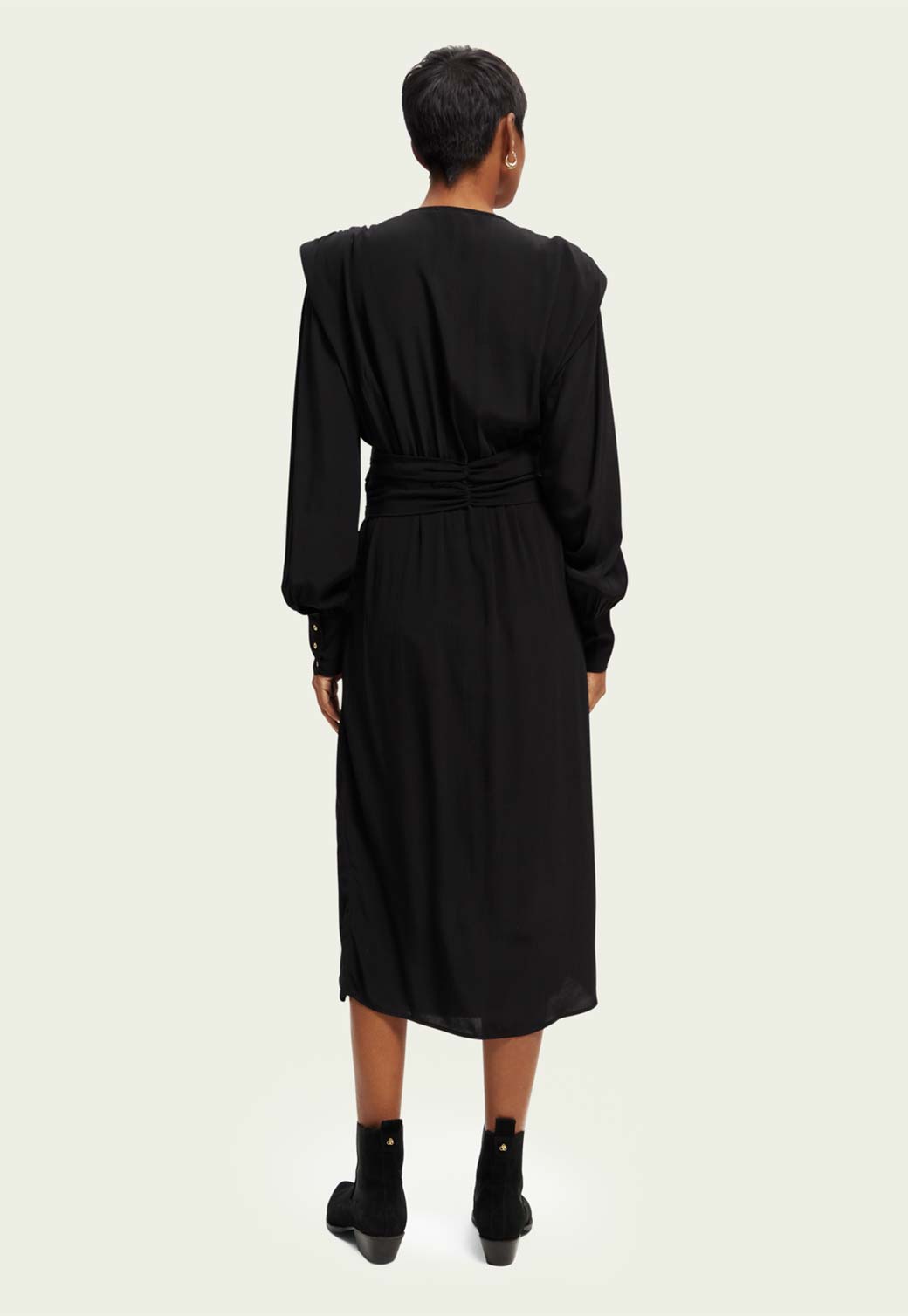 Black שמלת מידי ארוכה לנשים SCOTCH & SODA