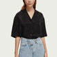 Black חולצה מכופתרת קצרה לנשים SCOTCH & SODA