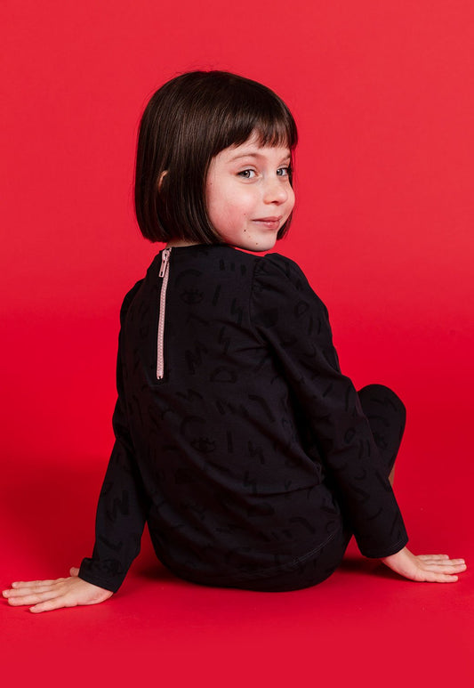 Black חולצה ארוכה עם הדפס story X MINENE