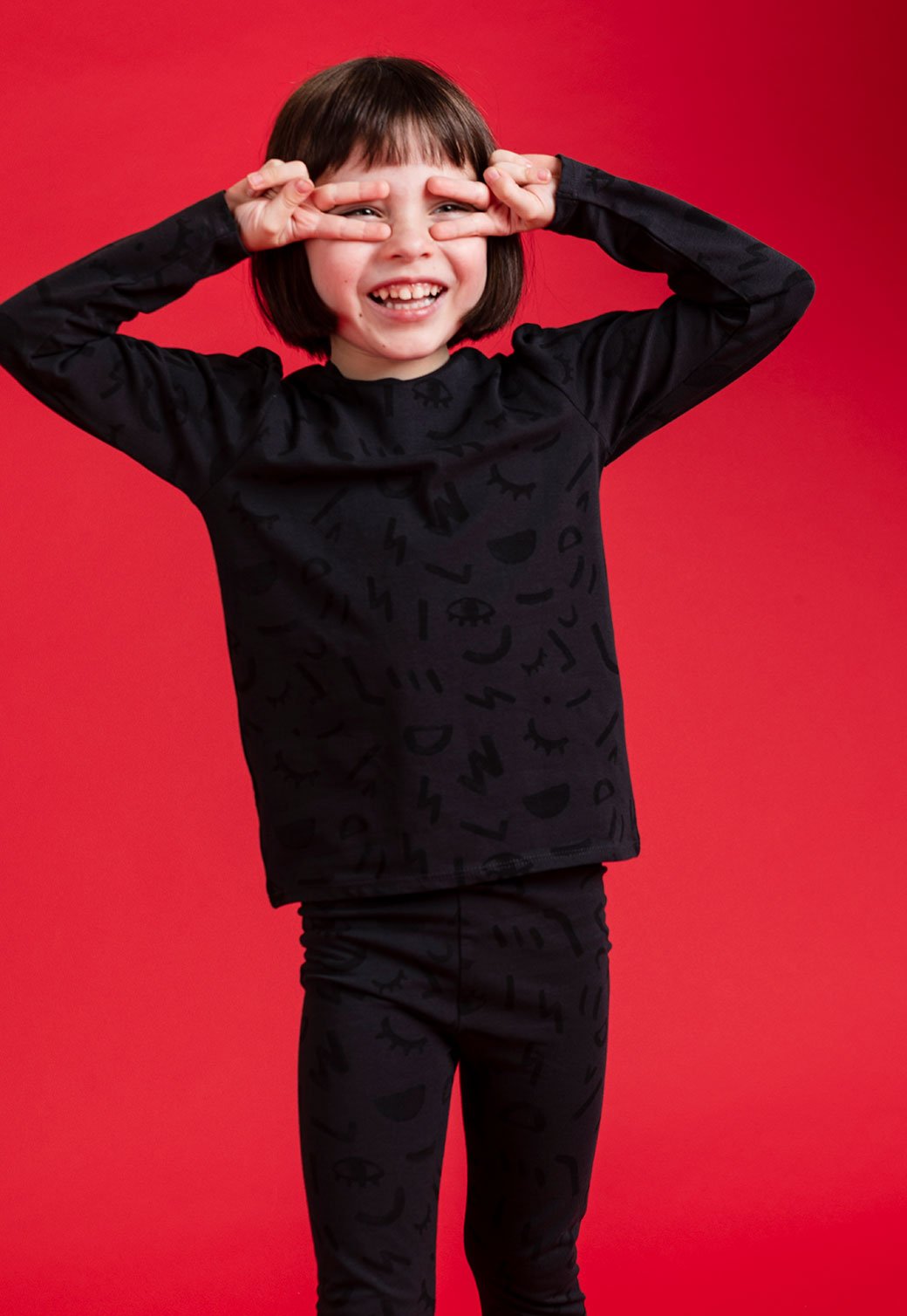 Firebrick חולצה ארוכה עם הדפס story X MINENE