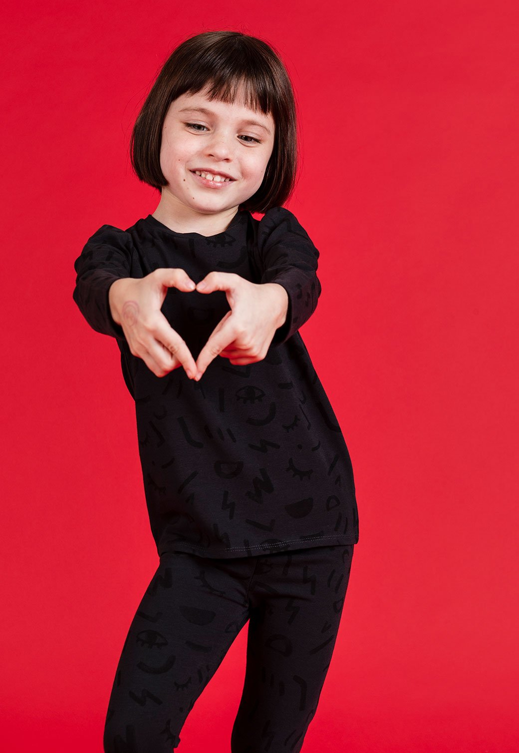 Black חולצה ארוכה עם הדפס story X MINENE