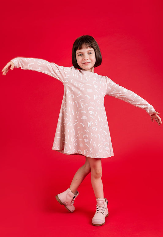 Firebrick שמלה BELL SHAPED DRESS story X MINENE