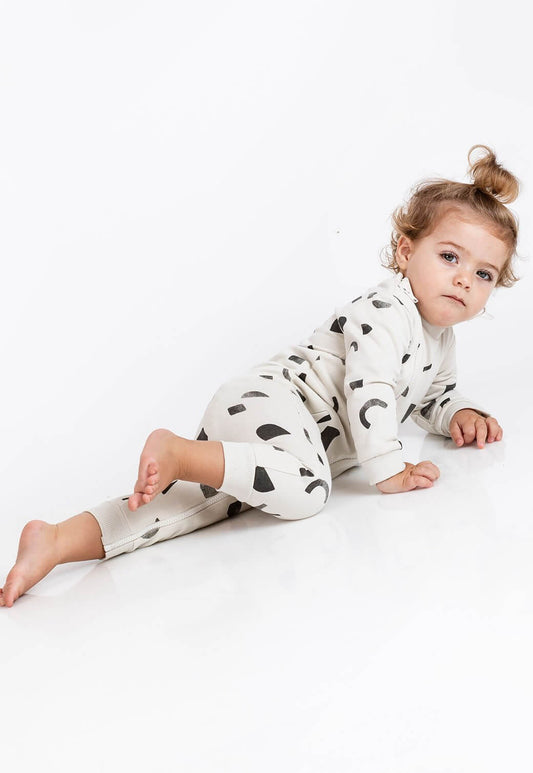 White Smoke אוברול לתינוקות עם הדפס וסגירת רוכסן story X MINENE