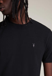 Black טי שירט קצרה לגברים Brace ALLSAINTS
