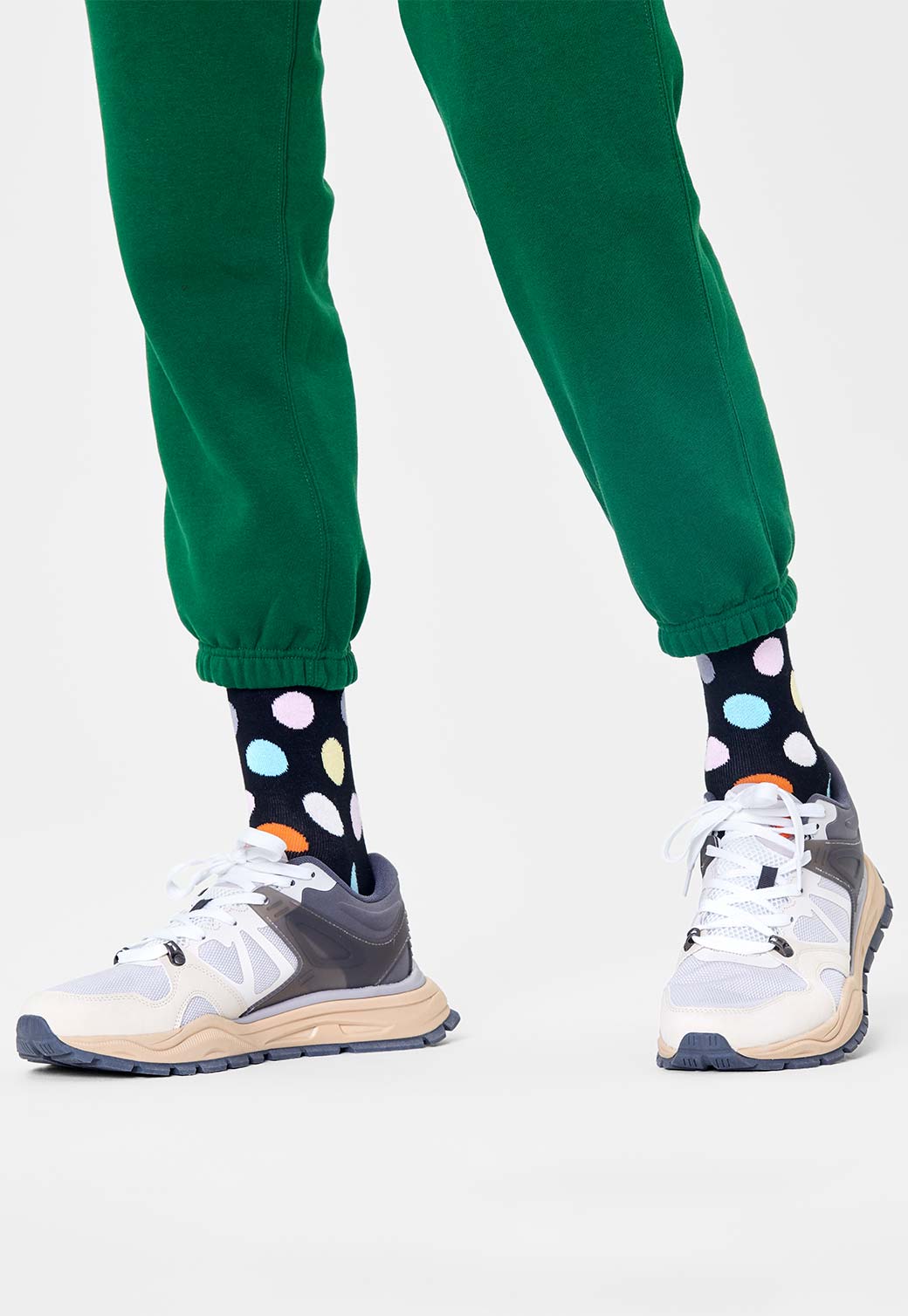 Dark Slate Gray זוג גרביים בהדפס נקודות HAPPY SOCKS