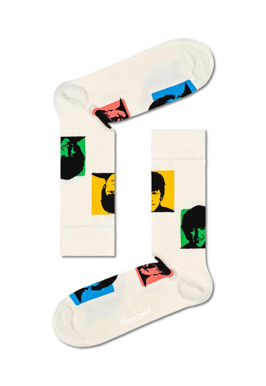 Beige זוג גרביים | THE BEATLES HAPPY SOCKS