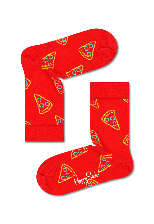 Red זוג גרביים PIZZA SLICE | ילדים HAPPY SOCKS