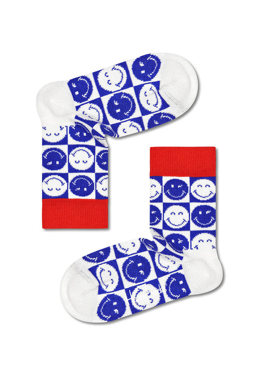 Lavender מארז גרביים במהדורת סמיילי לילדים | 4 זוגות HAPPY SOCKS