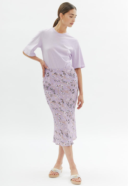 Lavender חצאית מידי בהדפס פרחוני DAISY TRES