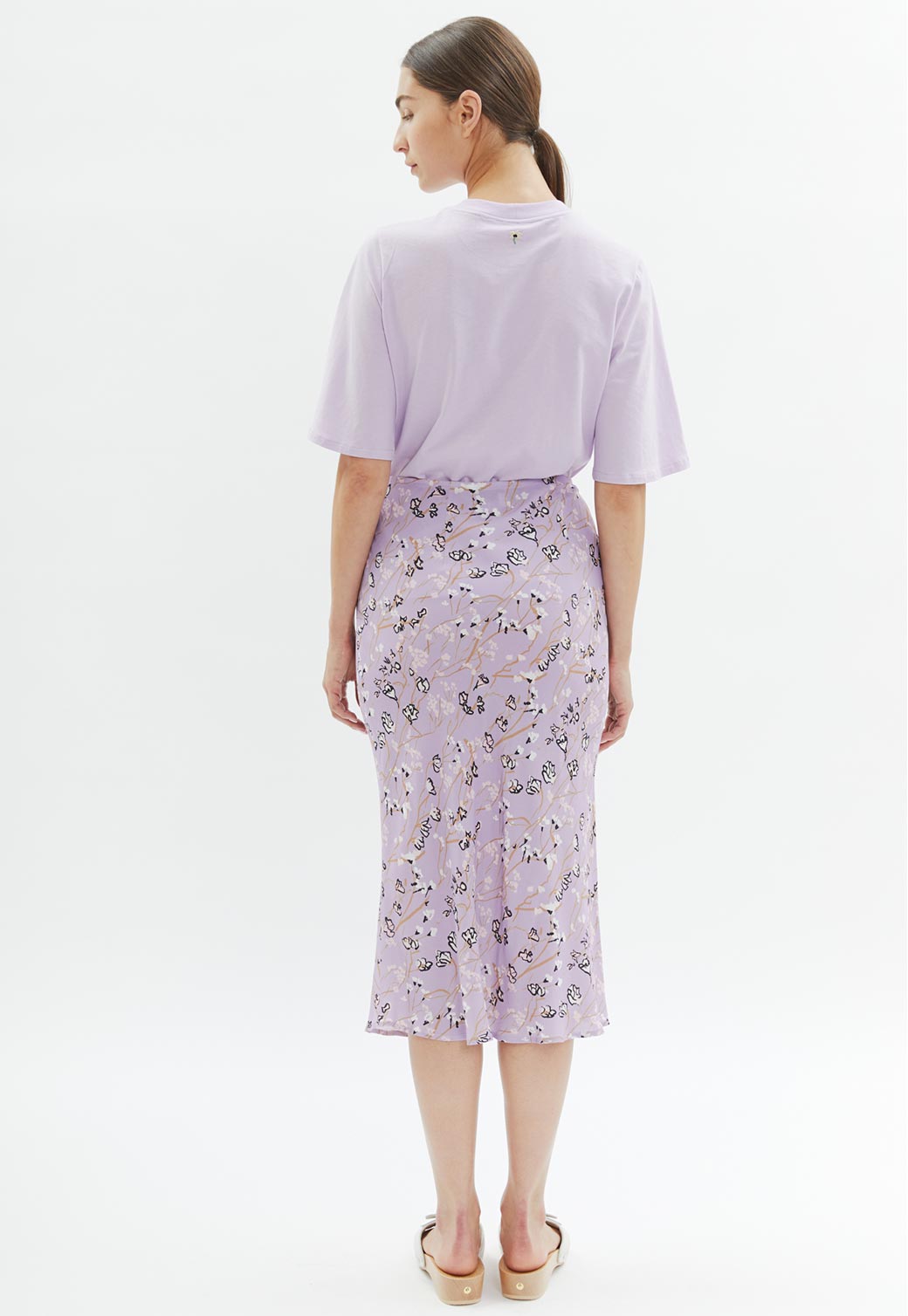 Lavender חצאית מידי בהדפס פרחוני DAISY TRES