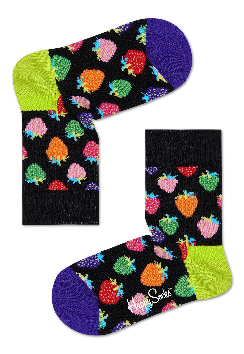 Black מארז גרביים בהדפס צבעוני לילדים | 5 זוגות HAPPY SOCKS